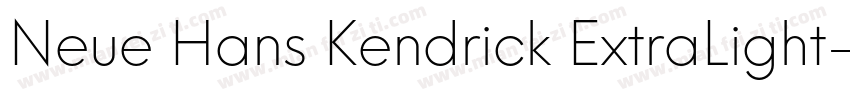 Neue Hans Kendrick ExtraLight字体转换